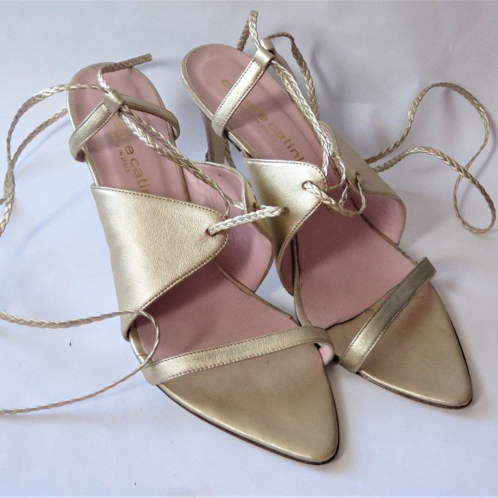 CESARE CATINI Leather Women's Sandals Heel